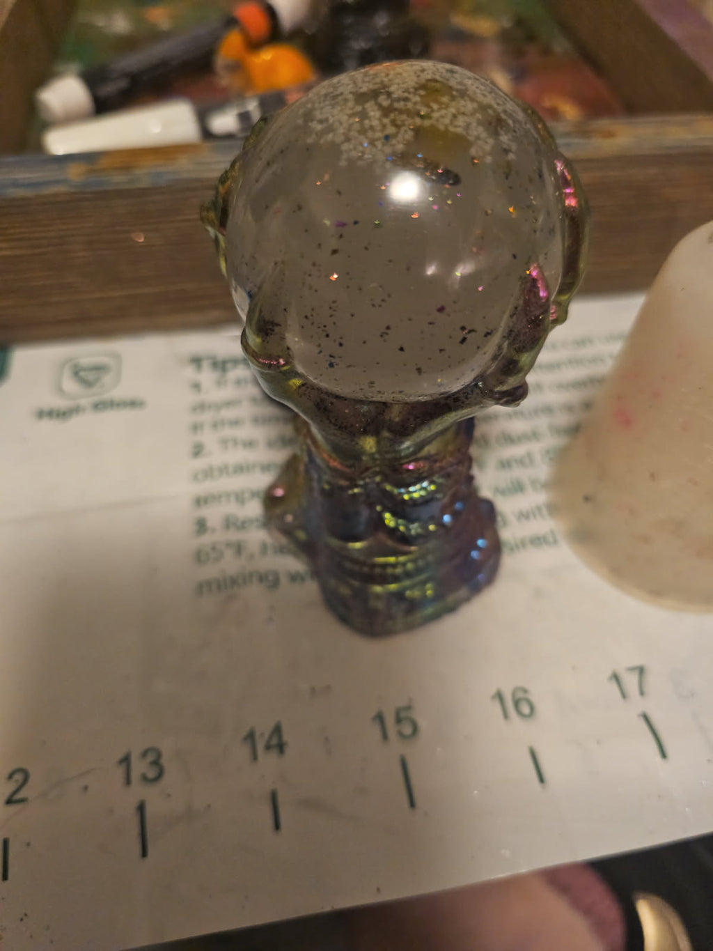 demon crystal ball hands figure